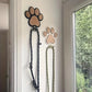 Chic Wooden Paw Print Wall Hook - Polished Finish, Handcrafted Towel & Clothes Hanger for Bedroom and Bathroom Decor