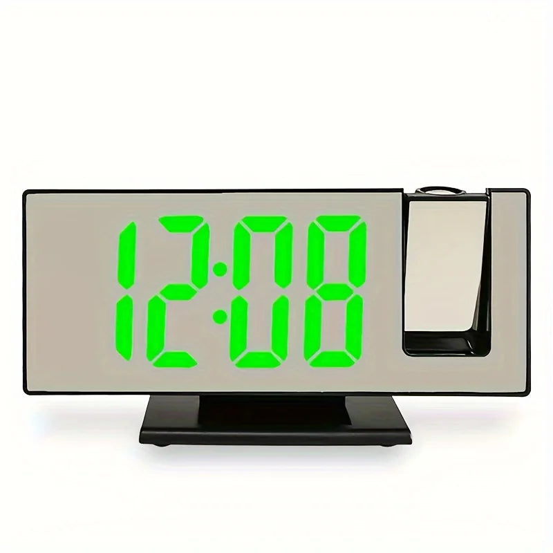 1PC Mirror multifunctional projection alarm clock Intelligent luminous clock Bedroom large screen projection clock