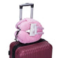 Hands-Free Memory Foam U-Shaped Neck Pillow with Phone & Tablet Holder
