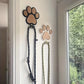Chic Wooden Paw Print Wall Hook - Polished Finish, Handcrafted Towel & Clothes Hanger for Bedroom and Bathroom Decor