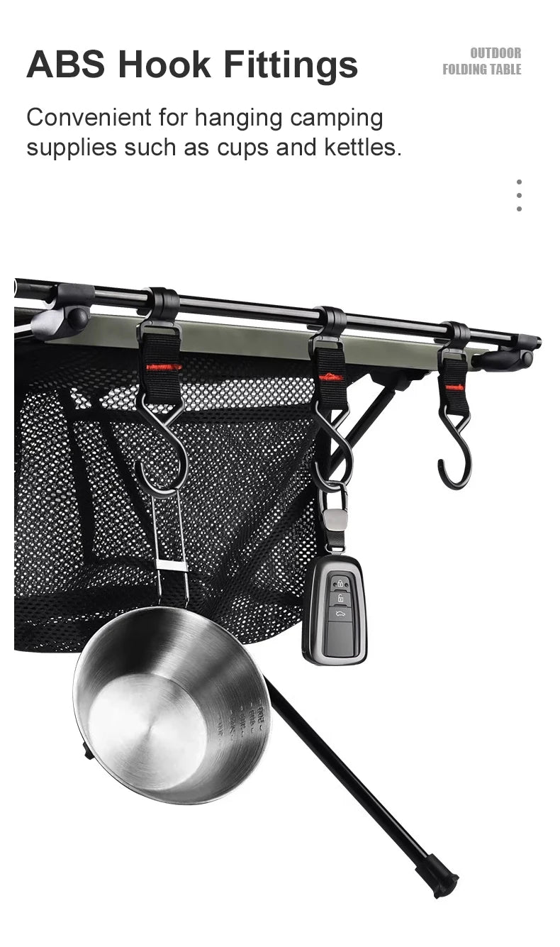 Westtune Portable Camping Folding Table – Lightweight Aluminum Alloy Outdoor Table with Accessories & Multifunctional Design