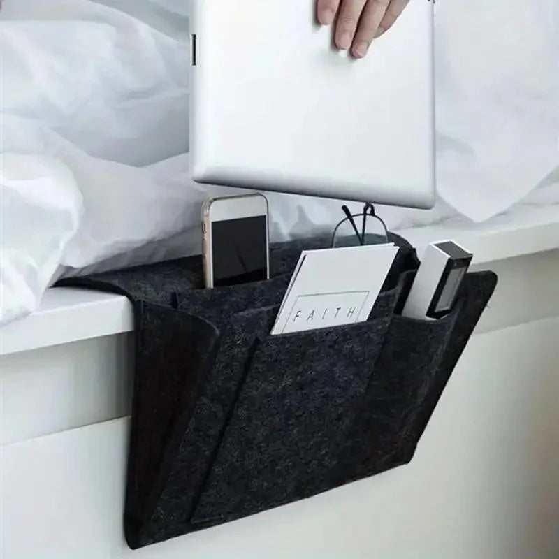 Bedside hanging storage bag Mobile phone remote control tissue storage box Bedside book hanging bag sundry household items