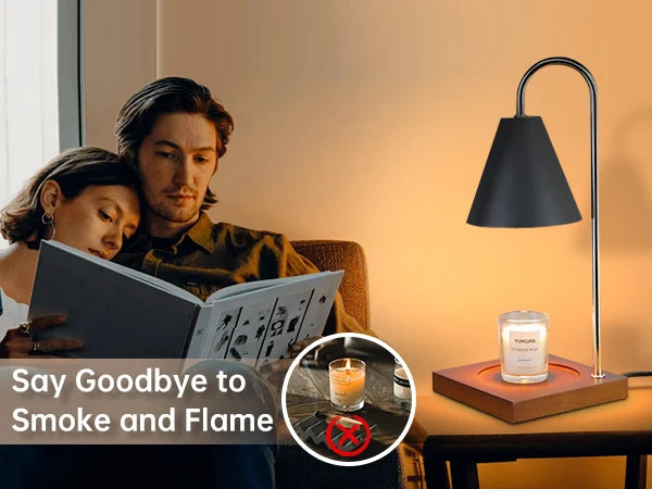 Candle Warmer Lamp Aromatherapy Retro Melting Wax Lamp with Timer Scent Candle Melt Lantern for Home Bedroom Modern Decoration