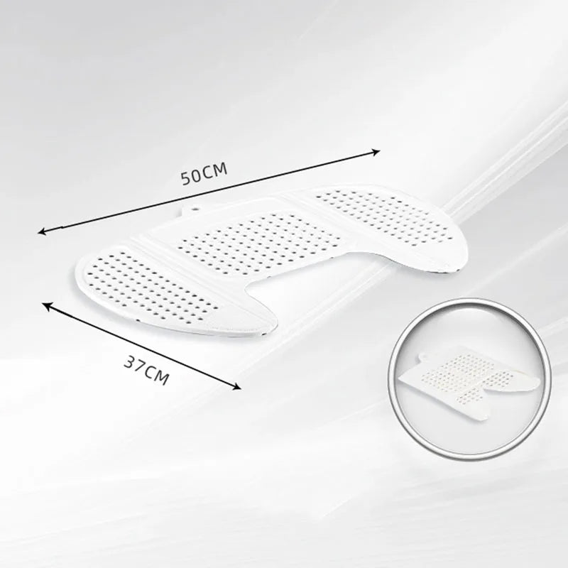 Collapsible Sink Cover and Silicone Makeup Pad with Bathroom Storage Shelves and Racks for Great Space Saving