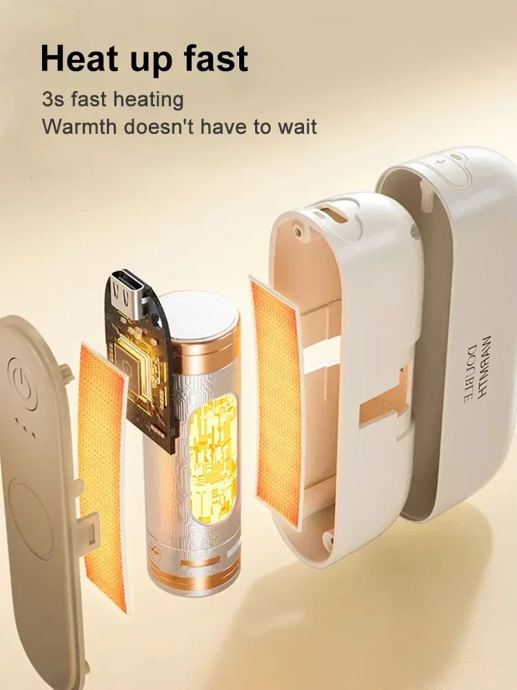 Xiaomi 2-in-1 Magnetic Rechargeable Hand Warmer – Portable Electric Pocket Heater with Long-Lasting Safe Heating