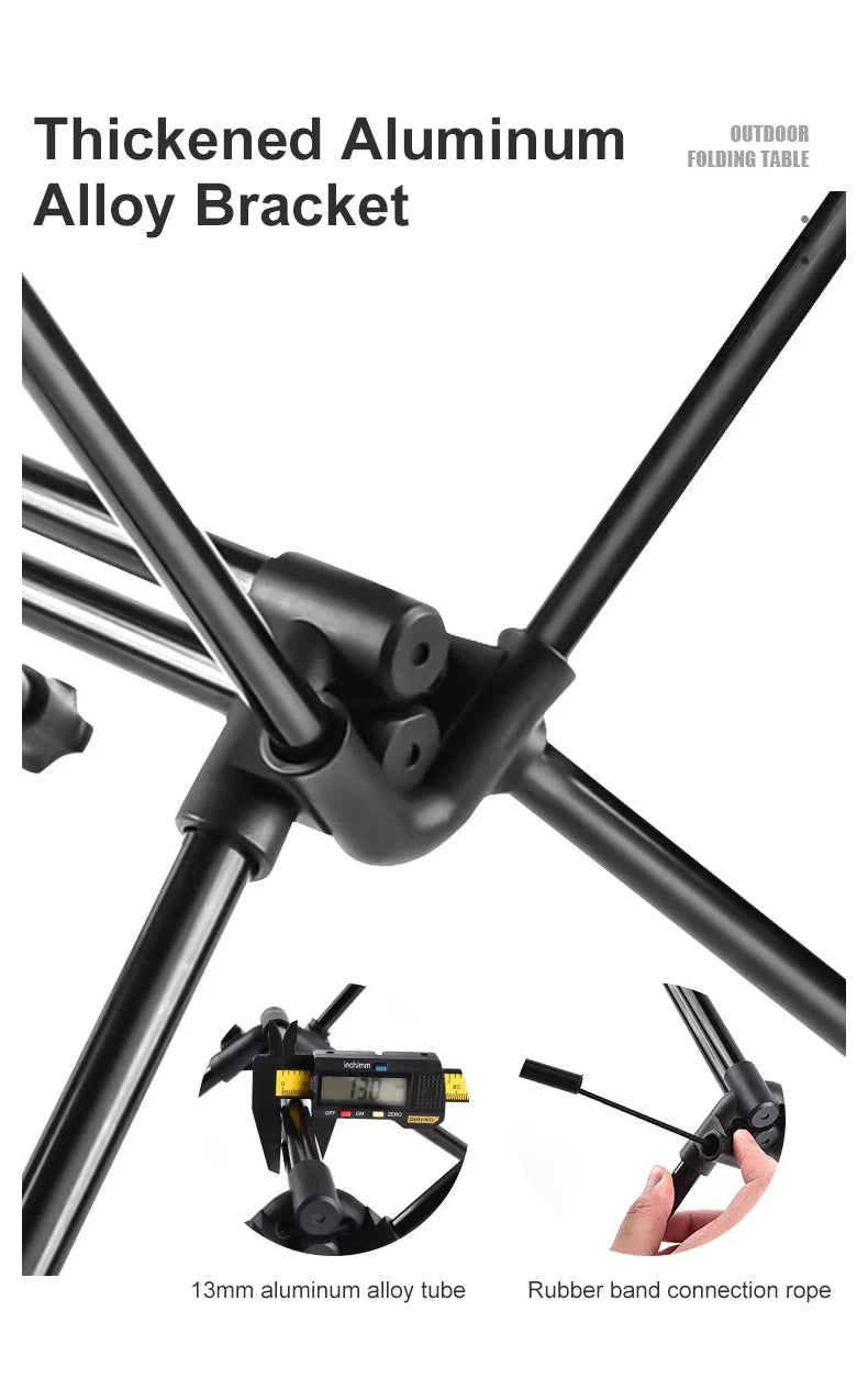 Westtune Portable Camping Folding Table – Lightweight Aluminum Alloy Outdoor Table with Accessories & Multifunctional Design