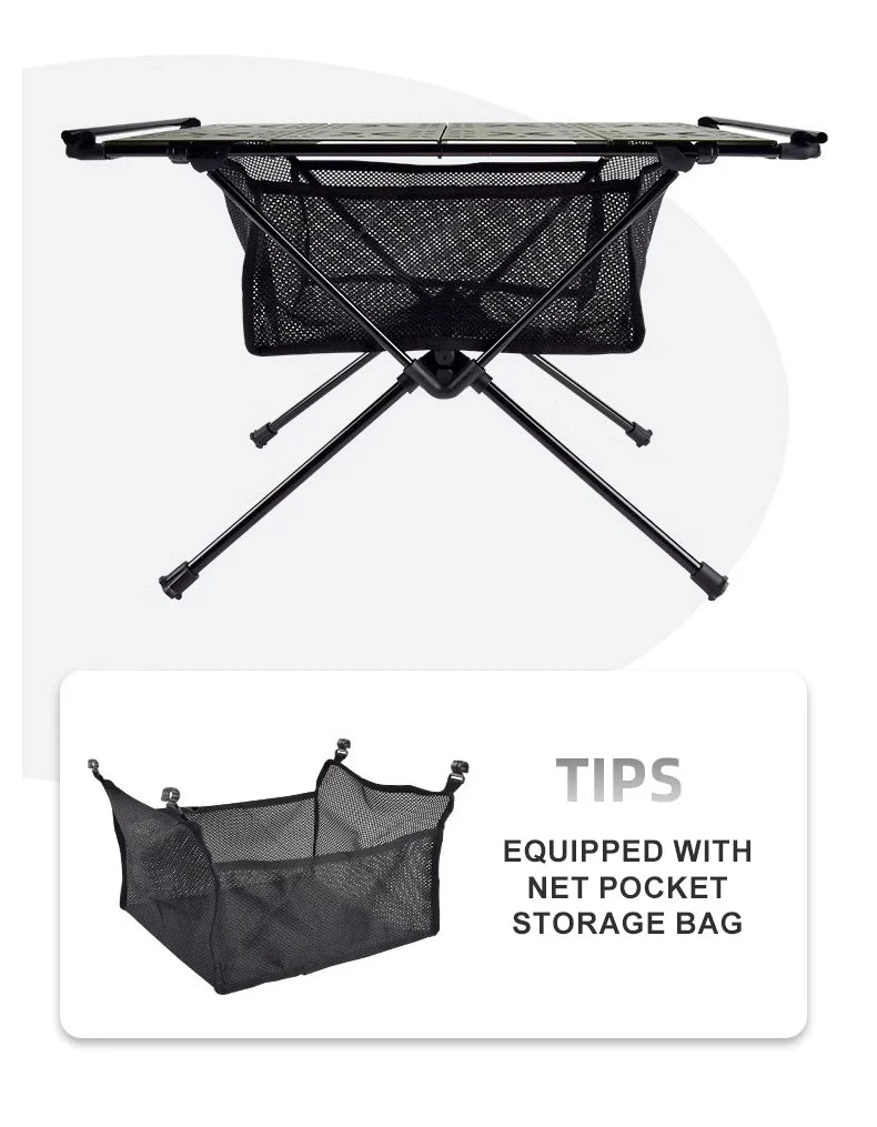 Westtune Portable Camping Folding Table – Lightweight Aluminum Alloy Outdoor Table with Accessories & Multifunctional Design