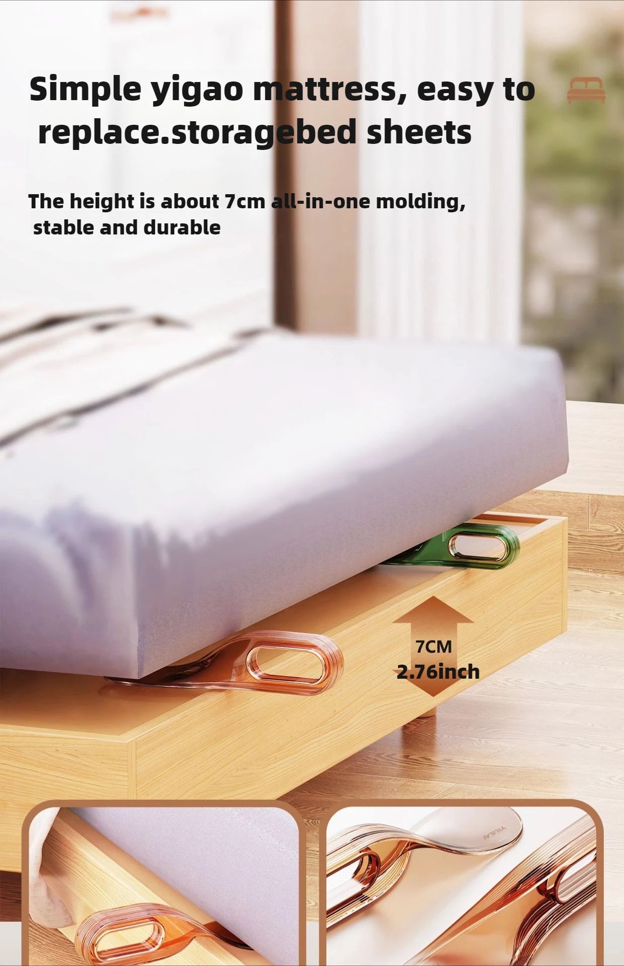 Sheet Changing Portable Tool Mattress Lifter Ergonomic Mattress Wedge Lifter Bed Aid Domestic Mattress Lifting Aid