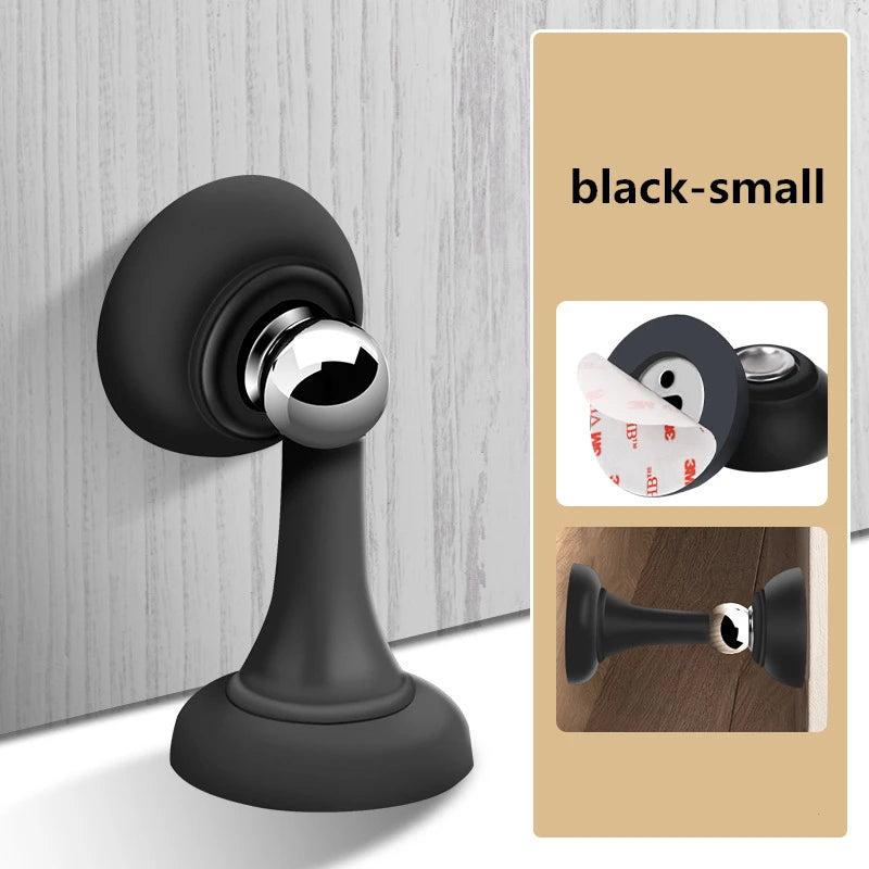 KK&FING Strong Magnetic Silent Suction Household Bedroom Free-punch Door Suction Anti-collision Door Stop Silicone Floor Suction