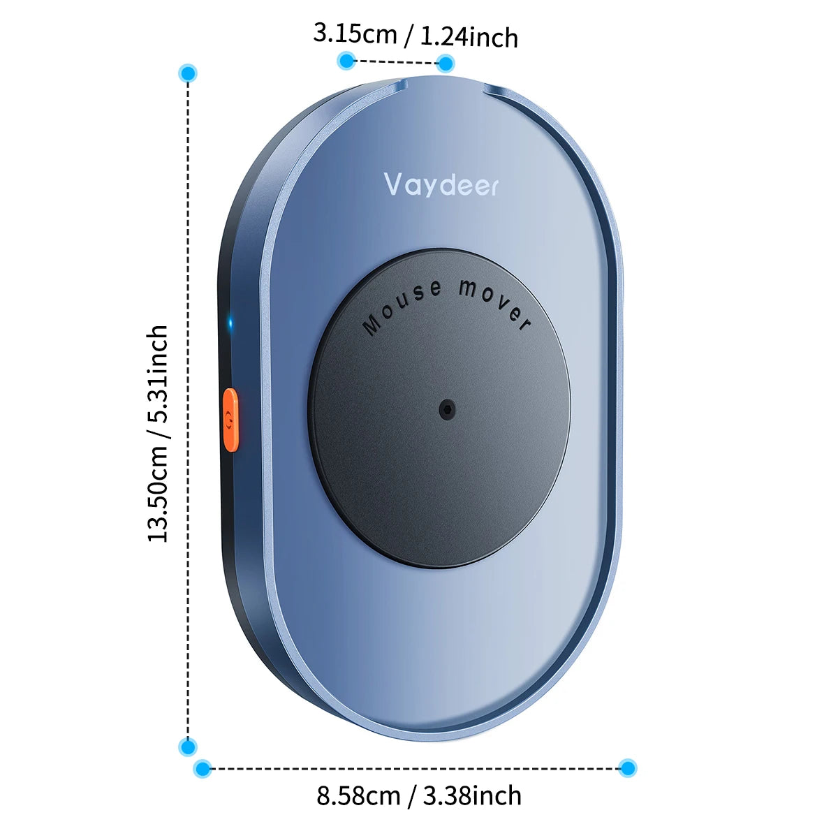 Vaydeer Undetectable Mouse Jiggler – Driver-Free Mouse Mover with Power Adapter & On/Off Switch