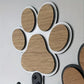 Chic Wooden Paw Print Wall Hook - Polished Finish, Handcrafted Towel & Clothes Hanger for Bedroom and Bathroom Decor