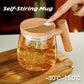 Electric Automatic Self Stirring Cup 400ml Self Mixing Coffee Mug Glass Waterproof Protein Powder Stirrers for Gym Home Office