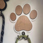 Chic Wooden Paw Print Wall Hook - Polished Finish, Handcrafted Towel & Clothes Hanger for Bedroom and Bathroom Decor
