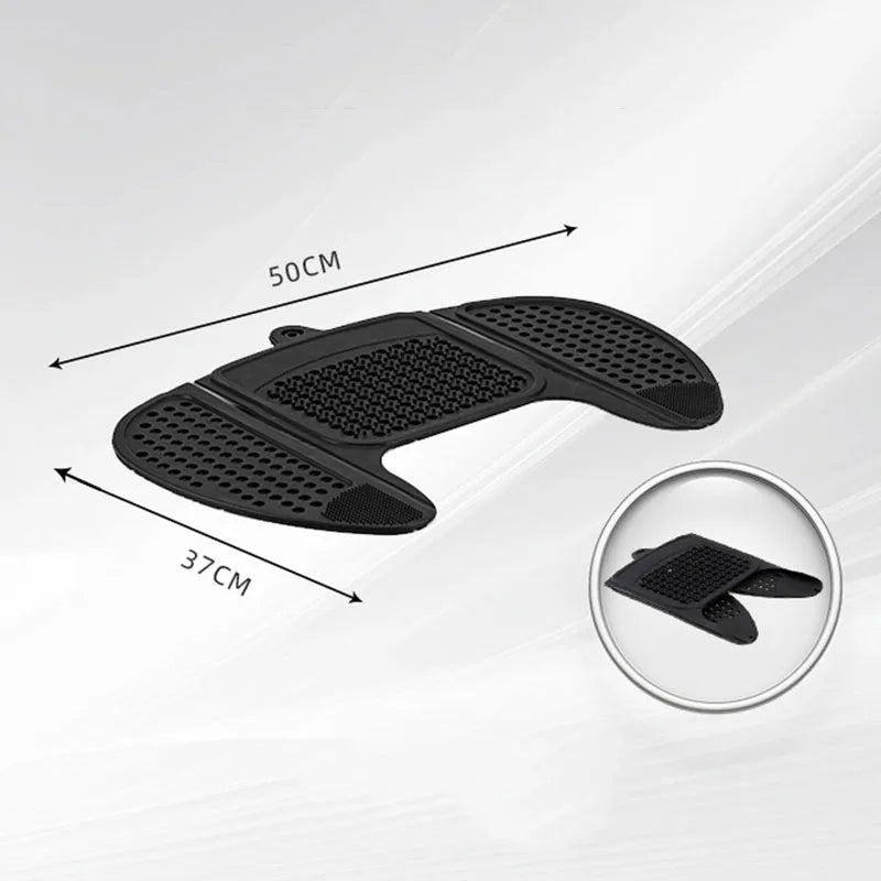 Collapsible Sink Cover and Silicone Makeup Pad with Bathroom Storage Shelves and Racks for Great Space Saving