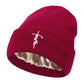 Embroidered Letter Beanies Bonnet For Women&Men 2Layer Silk Satin Lined Anti Static Knitted Hat Autumn Winter SKi Skullies Cap