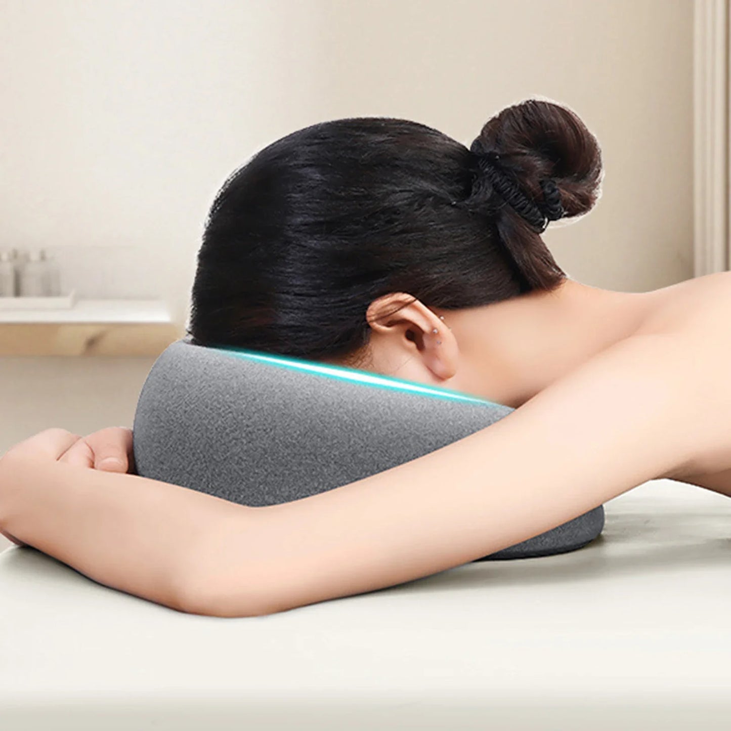 Face Down Pillow Desk Nap Pillow Prone Resting Comfort Memory Foam Ergonomics Home Massage Headrest for Beauty Salon