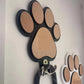 Chic Wooden Paw Print Wall Hook - Polished Finish, Handcrafted Towel & Clothes Hanger for Bedroom and Bathroom Decor