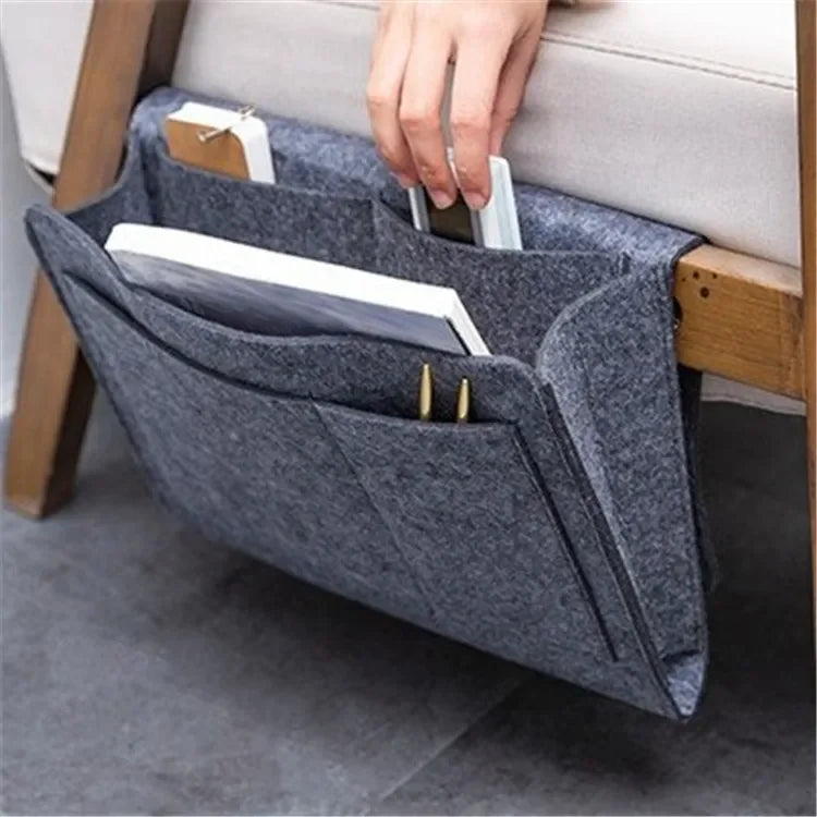 Bedside hanging storage bag Mobile phone remote control tissue storage box Bedside book hanging bag sundry household items