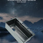 Large Stainless Steel Waterfall Kitchen Sink with Digital Faucet, Soap Dispenser & Cup Washer