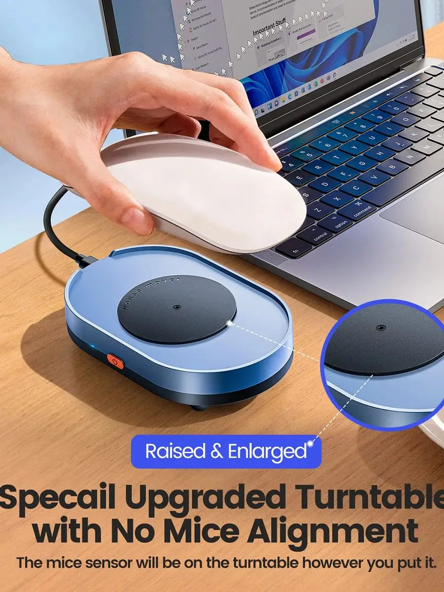 Vaydeer Undetectable Mouse Jiggler – Driver-Free Mouse Mover with Power Adapter & On/Off Switch