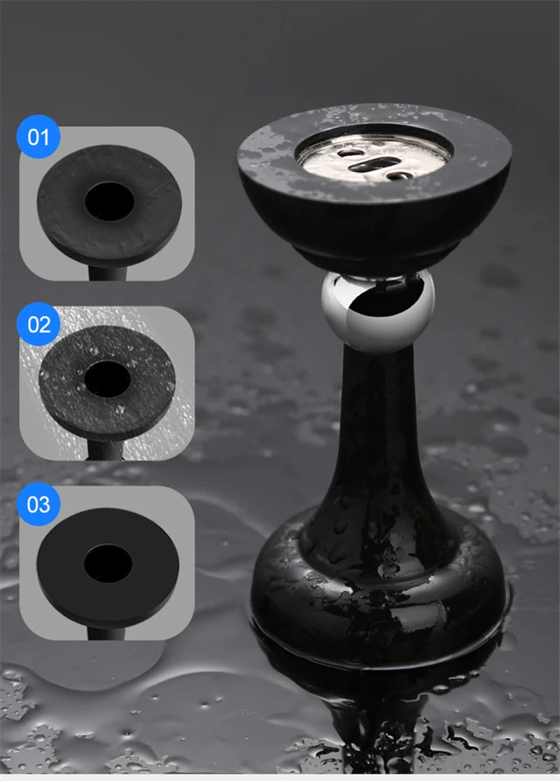 KK&FING Strong Magnetic Silent Suction Household Bedroom Free-punch Door Suction Anti-collision Door Stop Silicone Floor Suction