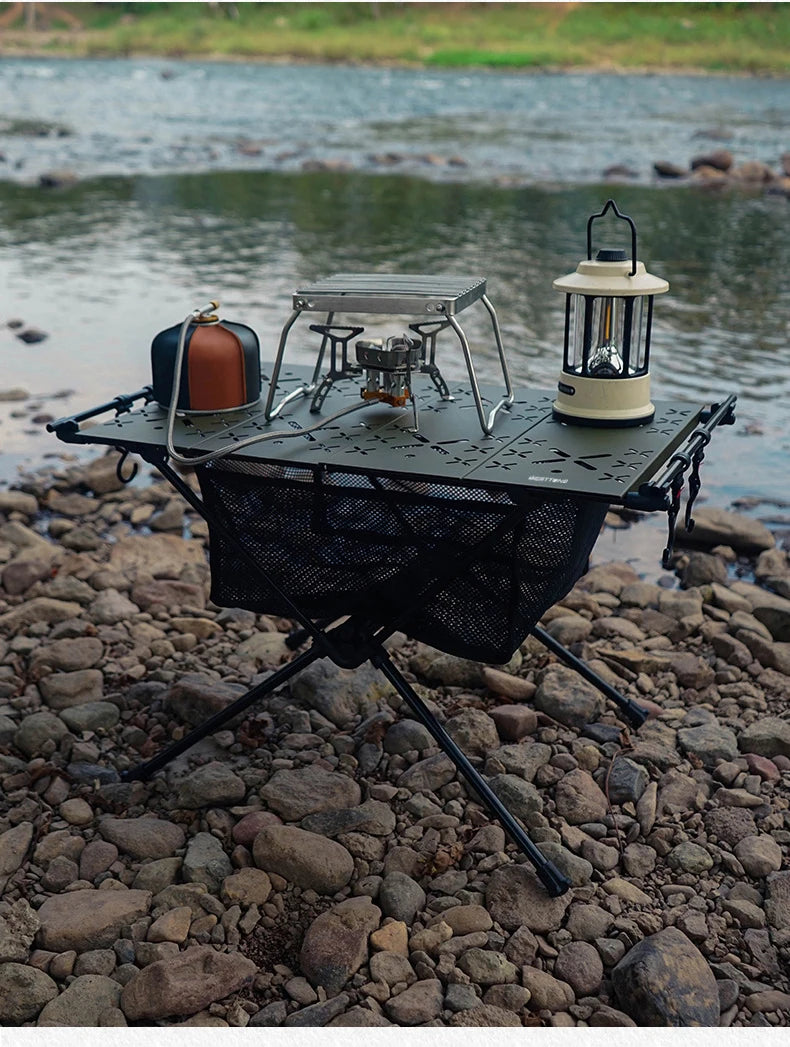 Westtune Portable Camping Folding Table – Lightweight Aluminum Alloy Outdoor Table with Accessories & Multifunctional Design