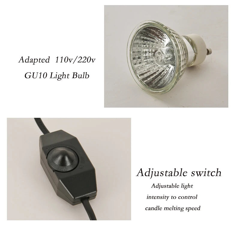 Candle Warmer Lamp Aromatherapy Retro Melting Wax Lamp with Timer Scent Candle Melt Lantern for Home Bedroom Modern Decoration