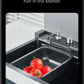 Large Stainless Steel Waterfall Kitchen Sink with Digital Faucet, Soap Dispenser & Cup Washer