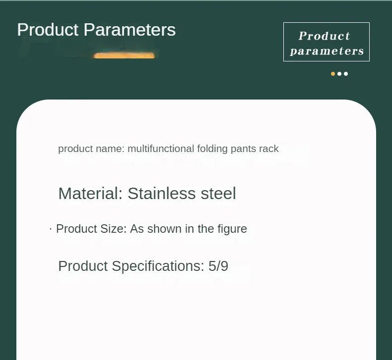 Folding Magic Pants Hangers 5/9layers Stainless Steel Space Saving Clothes Rack Organizer For Wardrobe Jeans Trousers Scarf