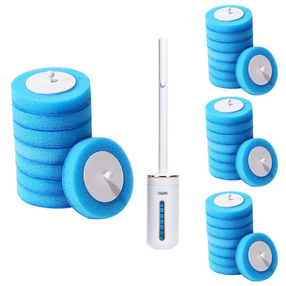 Wall-Mounted Toilet Brush with Long Handle – Eco-Friendly WC Cleaner with Disposable Brush Heads