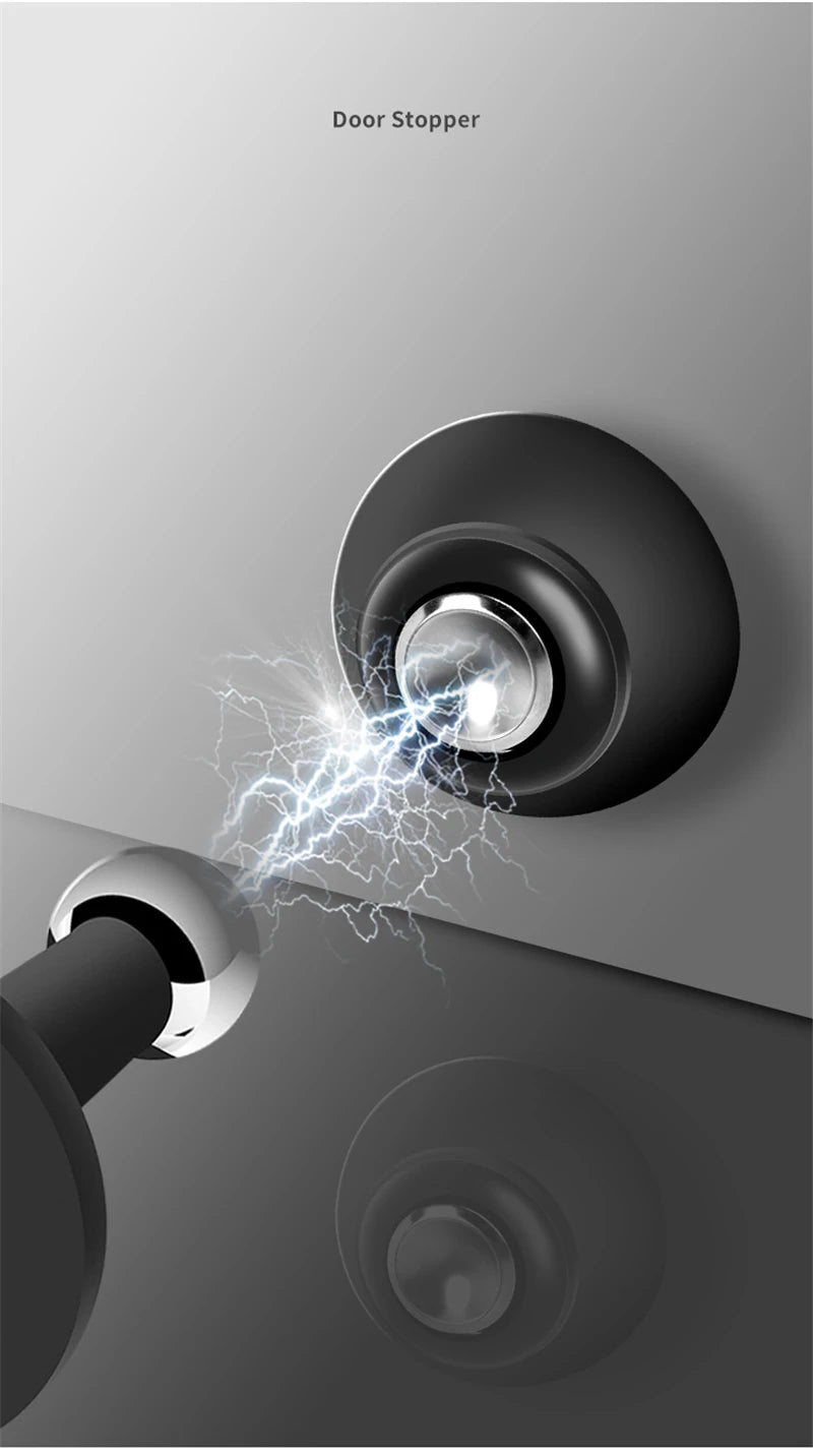 KK&FING Strong Magnetic Silent Suction Household Bedroom Free-punch Door Suction Anti-collision Door Stop Silicone Floor Suction