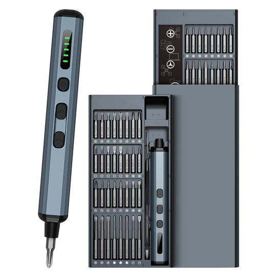 68-in-1 electric screwdriver set with precision power tool, magnetic screwdriver bits, and organized carrying case for iPhone, glasses, watch, and PC repairs