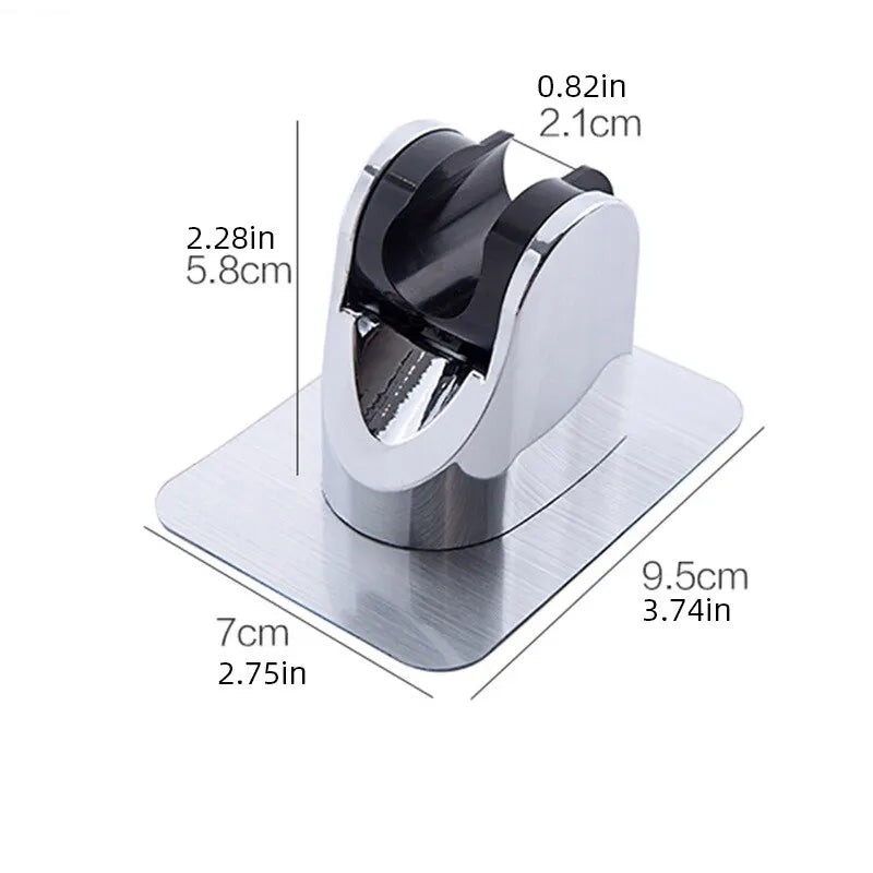 Universal Wall-Mounted Showerhead Holder – Punch-Free Adjustable Self-Adhesive Bathroom Bracket