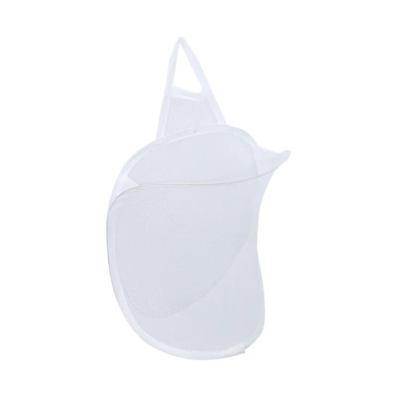 1pc Dirty Clothes Storage Basket, Foldable Bathroom Clothes Hanging Bag, Household Wall Mounted Basket, Frame Bucket