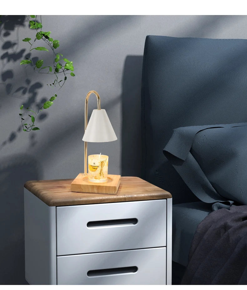 Candle Warmer Lamp Aromatherapy Retro Melting Wax Lamp with Timer Scent Candle Melt Lantern for Home Bedroom Modern Decoration