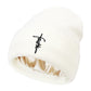 Embroidered Letter Beanies Bonnet For Women&Men 2Layer Silk Satin Lined Anti Static Knitted Hat Autumn Winter SKi Skullies Cap