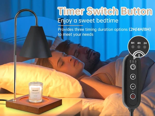 Candle Warmer Lamp Aromatherapy Retro Melting Wax Lamp with Timer Scent Candle Melt Lantern for Home Bedroom Modern Decoration