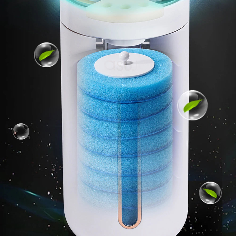 Wall-Mounted Toilet Brush with Long Handle – Eco-Friendly WC Cleaner with Disposable Brush Heads