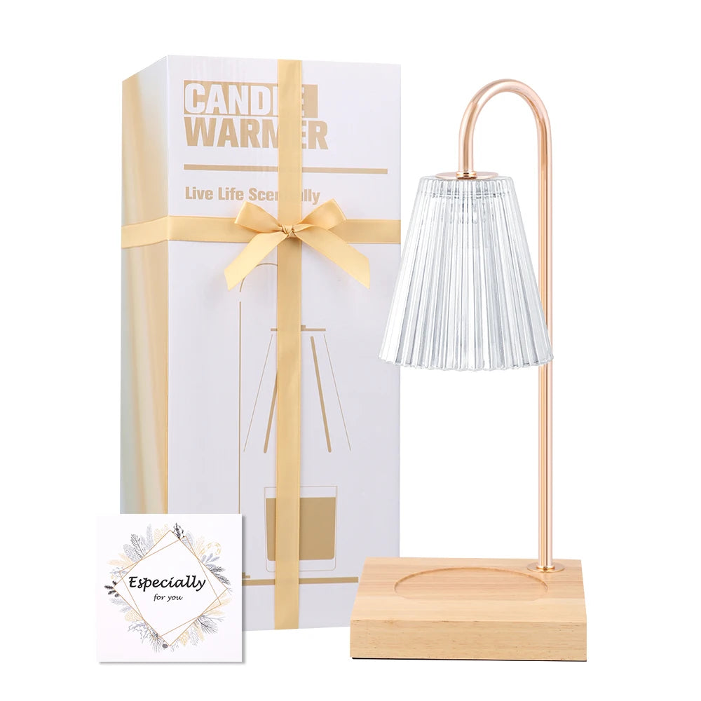 Candle Warmer Lamp Aromatherapy Retro Melting Wax Lamp with Timer Scent Candle Melt Lantern for Home Bedroom Modern Decoration
