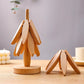Folding Wooden Trivets, Tree Design, Heat-Resistant Coasters (Set of 3)