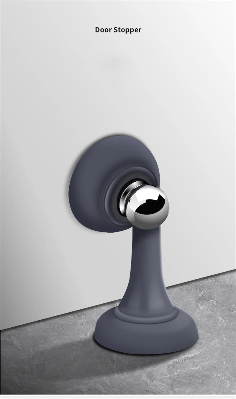 KK&FING Strong Magnetic Silent Suction Household Bedroom Free-punch Door Suction Anti-collision Door Stop Silicone Floor Suction