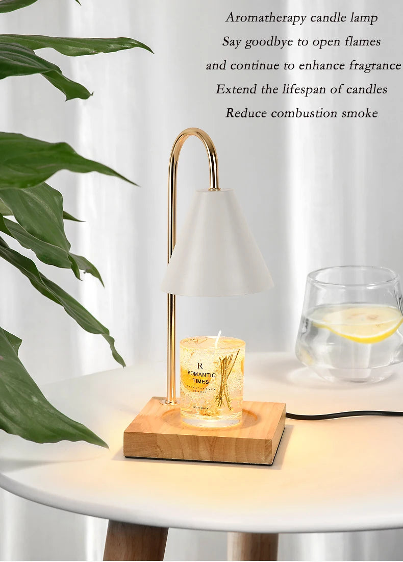 Candle Warmer Lamp Aromatherapy Retro Melting Wax Lamp with Timer Scent Candle Melt Lantern for Home Bedroom Modern Decoration