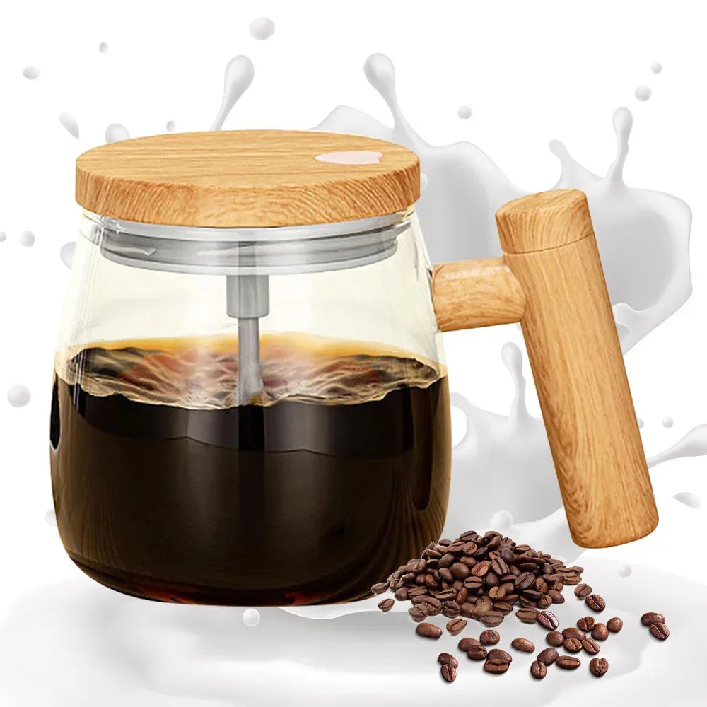 Electric Automatic Self Stirring Cup 400ml Self Mixing Coffee Mug Glass Waterproof Protein Powder Stirrers for Gym Home Office