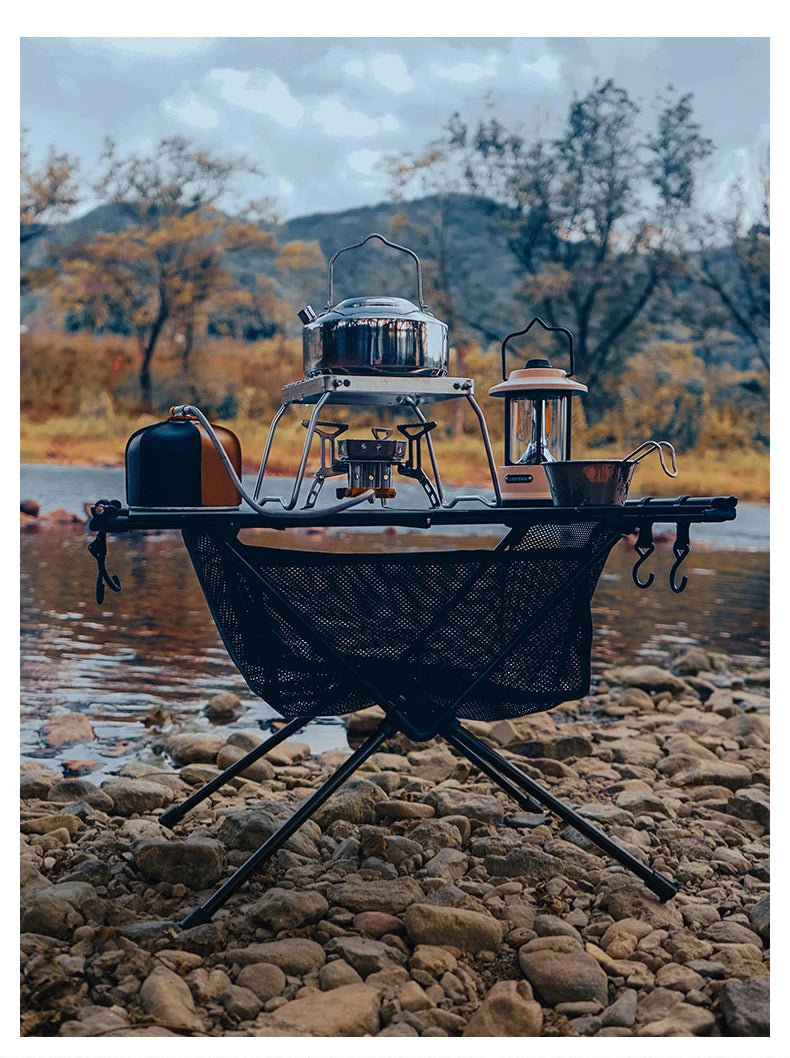 Westtune Portable Camping Folding Table – Lightweight Aluminum Alloy Outdoor Table with Accessories & Multifunctional Design